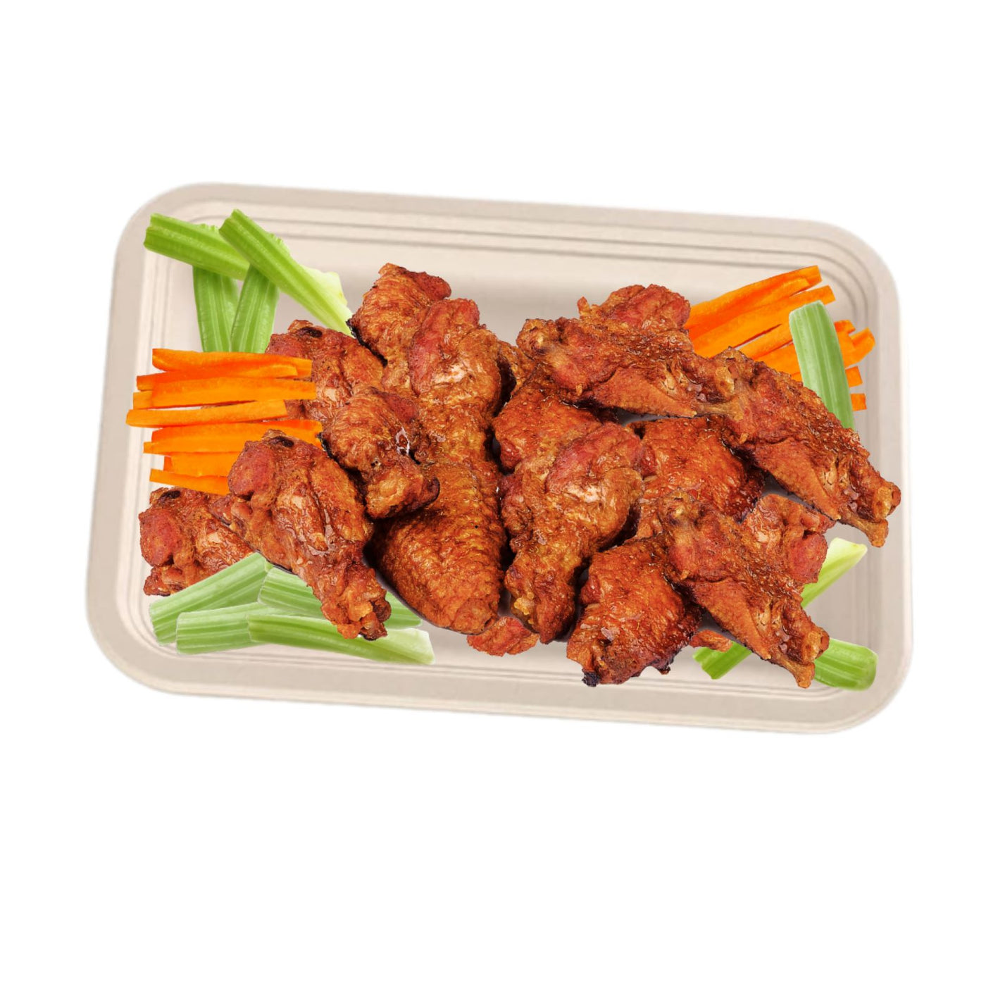 50-Pack 14" Compostable Catering Trays – Heavy-Duty Biodegradable Sugarcane Plates, Microwave-Safe, Grease-Resistant, Eco-Friendly Partyware