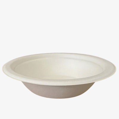 12 oz Compostable Paper Bowls – 125-Pack | Bagasse, Microwave & Freezer Safe, Leak-Resistant, Cut-Resistant, Heavy Duty