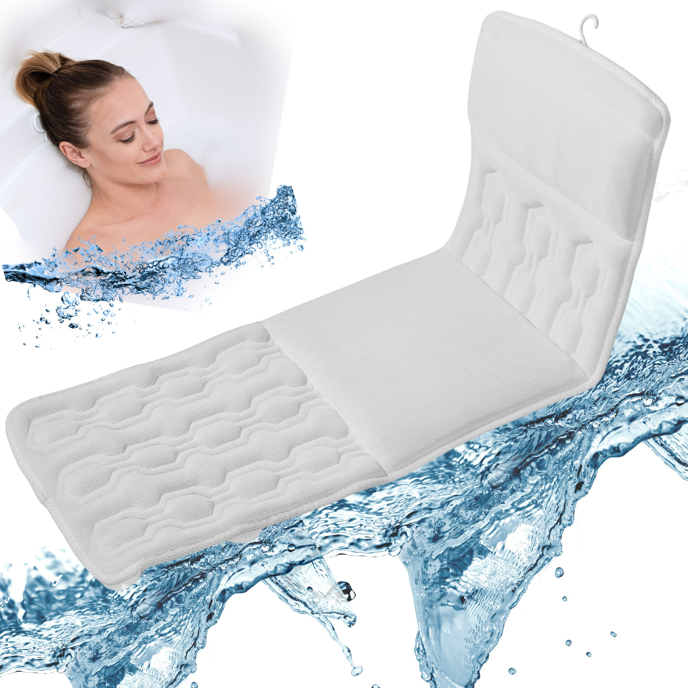 Luxurious Bath Pillow - Exclusive Unique Design Extra Cushioning Spa Neck Pillow & Seat Cushion Comfort - Perfect Settings Tableware