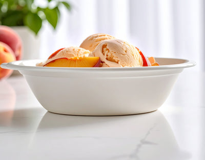 12 oz Compostable Paper Bowls – 125-Pack | Bagasse, Microwave & Freezer Safe, Leak-Resistant, Cut-Resistant, Heavy Duty