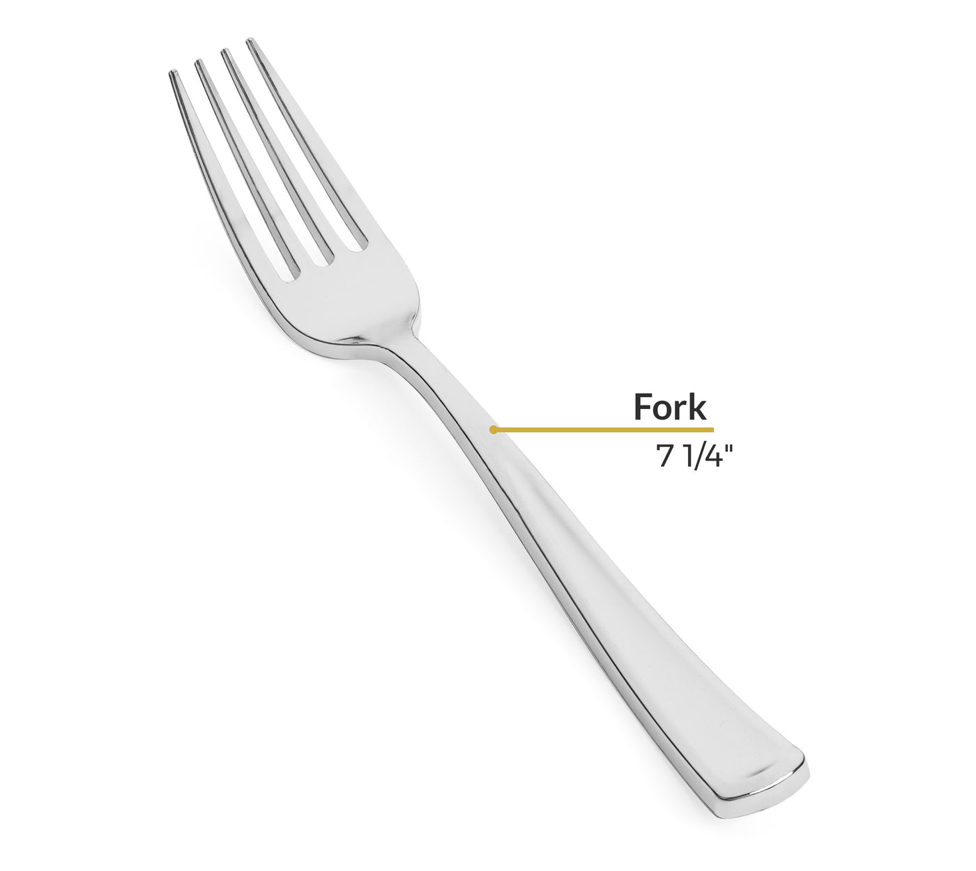 Perfect Settings 125 Silver Plastic Forks Cutlery Silverware Flatware - Name Brand Corner